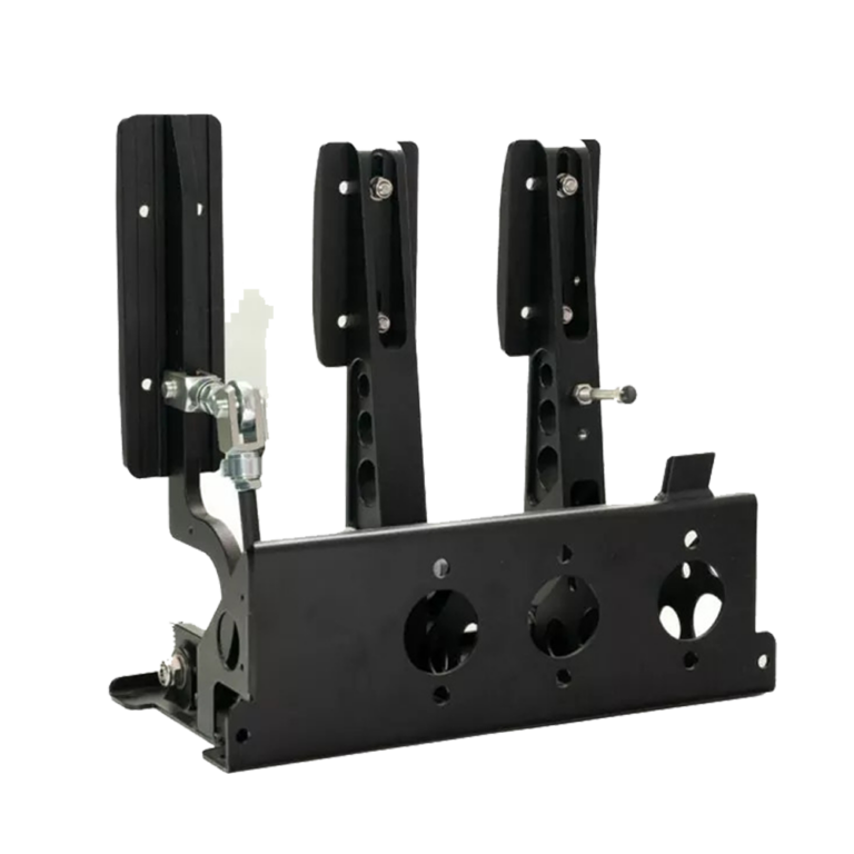OBP Pro-Race V2 Floor Mounted Bulkhead Fit 3 Pedal System - Black 02