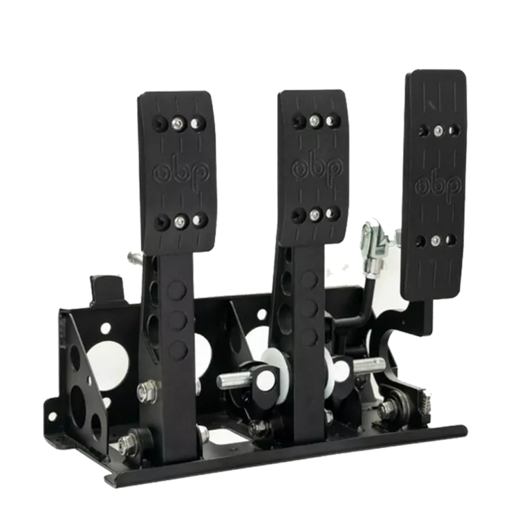 OBP Pro-Race V2 Floor Mounted Bulkhead Fit 3 Pedal System - Black