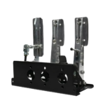 OBP Pro-Race V2 Floor Mounted Bulkhead Fit 3 Pedal System - Silver 02