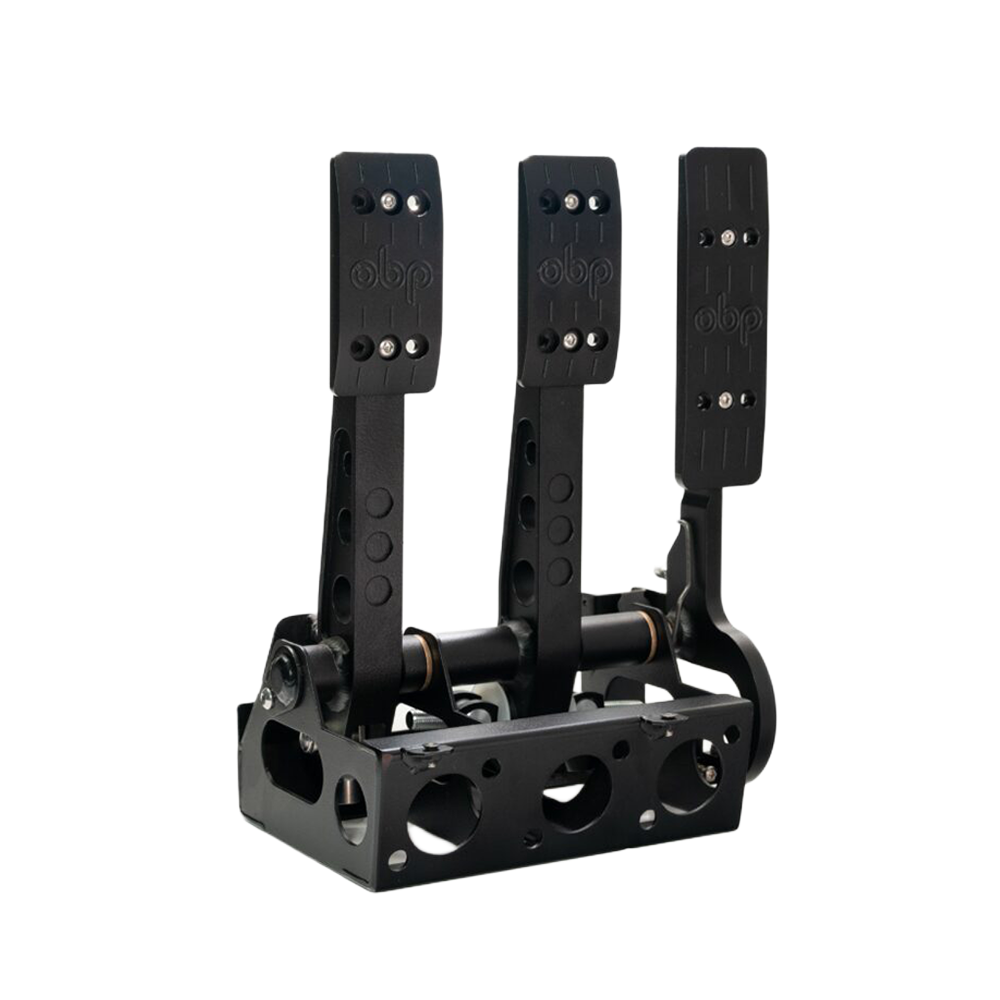 OBP Pro-Race V2 Floor Mounted Cockpit Fit 3 Pedal System - Black OBP0002PRC-B OBP Pro-Race V2 Floor Mounted Cockpit Fit 3 Pedal System - Black OBP0002PRC-B