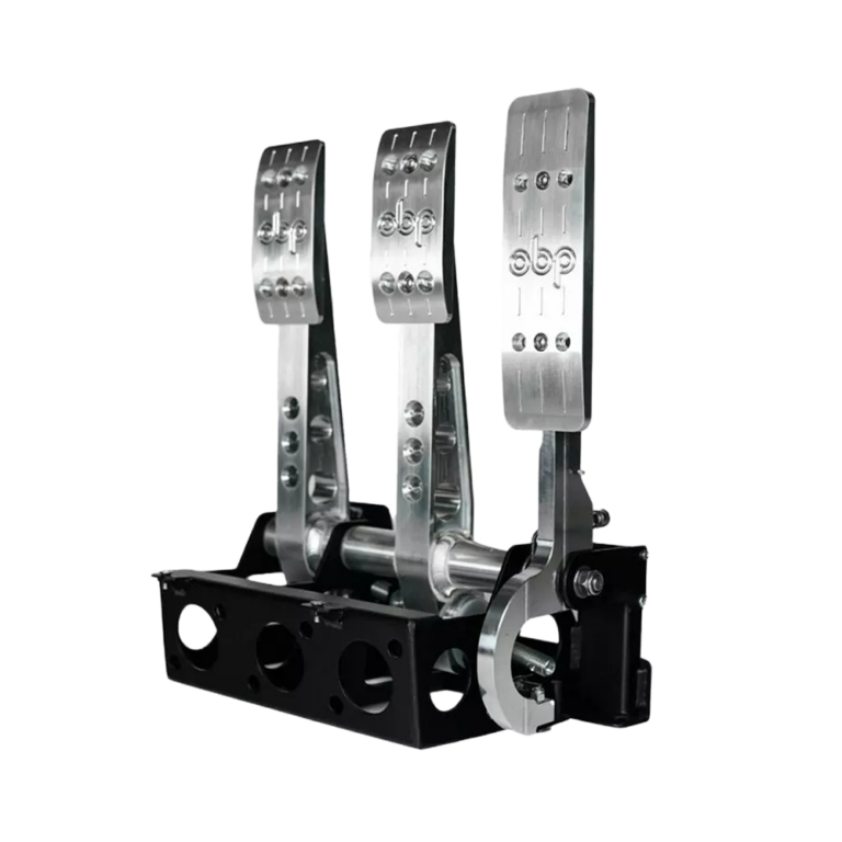 OBP Pro-Race V2 Floor Mounted Cockpit Fit 3 Pedal System - Silver OBP0002PRC