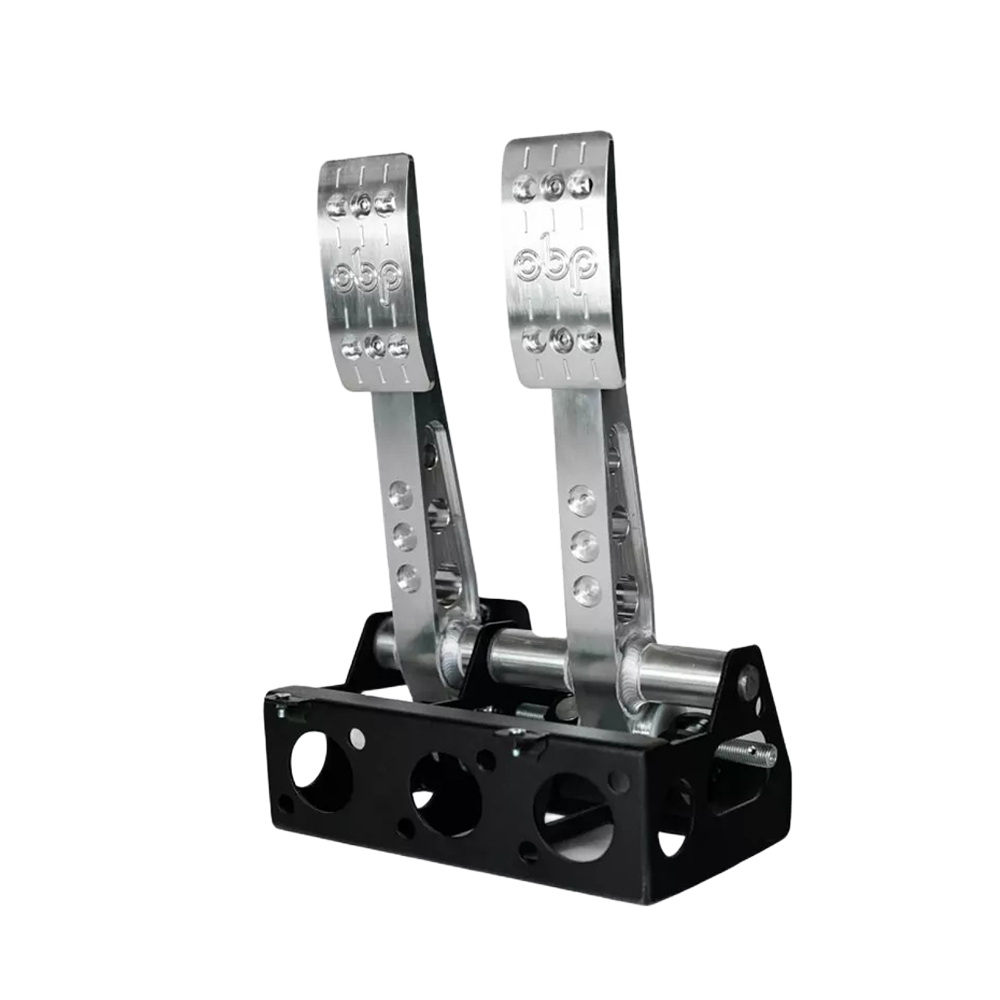 OBP Pro-Race V2 Floor Mounted Cockpit – 2 Pedal System (Brake & Clutch) - Silver OBP0161PRC OBP Pro-Race V2 Floor Mounted Cockpit – 2 Pedal System (Brake & Clutch) - Silver OBP0161PRC