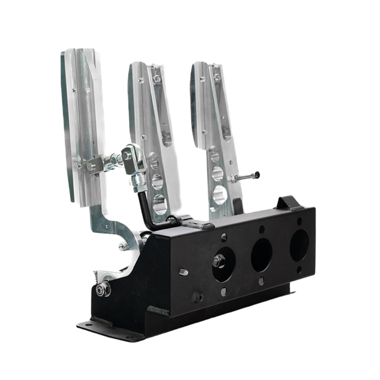 OBP Pro-Race V2 Kit Car Floor Mounted 3 Pedal System - Silver- OBPKCP101 REAR