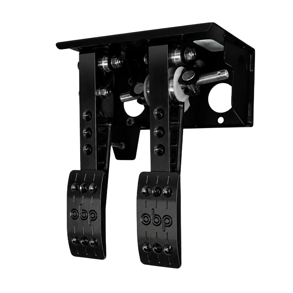 OBP Pro-Race V2 Top Mount - Underslung Bulkhead Fit 2 Pedal System (Brake & Clutch) - Black - 0161PRT-B