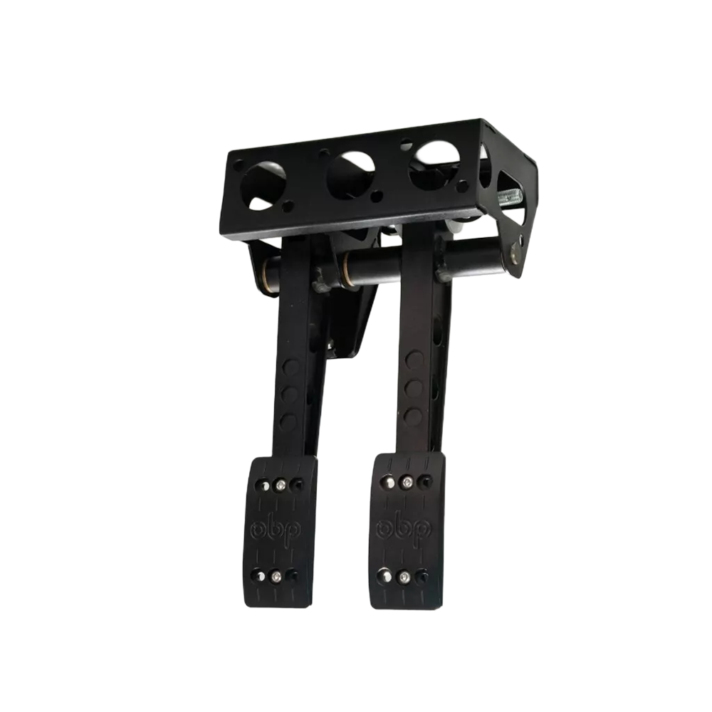 OBP Pro-Race V2 Top Mount - Underslung Cockpit Fit 2 Pedal System (Brake & Clutch) - Black - OBP0161PRTC-B