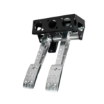 OBP Pro-Race V2 Top Mount - Underslung Cockpit Fit 2 Pedal System (Brake & Clutch) - Silver - OBP0161PRTC