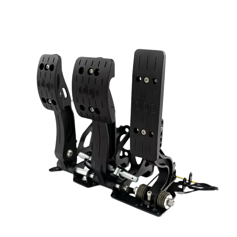 OBP Racing Series Floor Mounted Bulkhead Fit Pedal System - Black