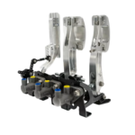 OBP Racing Series Floor Mounted Bulkhead Fit Pedal System - Silver 03
