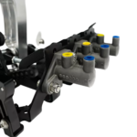 OBP Racing Series Floor Mounted Bulkhead Fit Pedal System - Silver 05