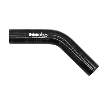 OBP Silicone Elbow Hose - Black - 45 Degree