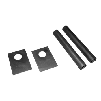 OBP Sill Strengthening Kit (Pair) with 2 Plates and 2 Tubes - Black
