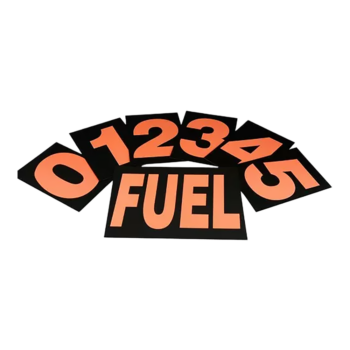 OBP Standard Pit Board Numbers - Orange