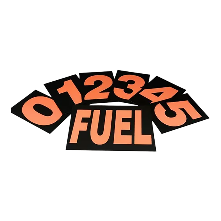 OBP Standard Pit Board Numbers - Orange