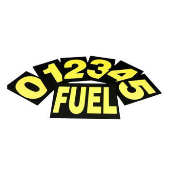 OBP Standard Pit Board Numbers - Yellow