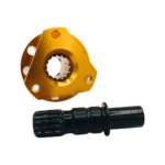 OBP Steering Wheel Quick Release Hub - 3 Hole Weld-on - Black - Gold 02