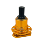 OBP Steering Wheel Quick Release Hub - 3 Hole Weld-on - Black - Gold 04