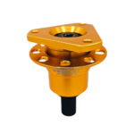 OBP Steering Wheel Quick Release Hub - 3 Hole Weld-on - Black - Gold