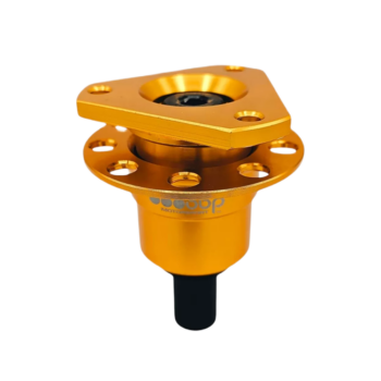 OBP Steering Wheel Quick Release Hub - 3 Hole Weld-on - Black - Gold