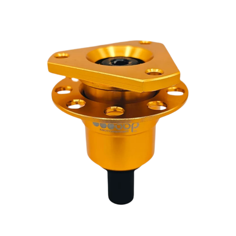OBP Steering Wheel Quick Release Hub - 3 Hole Weld-on - Black - Gold