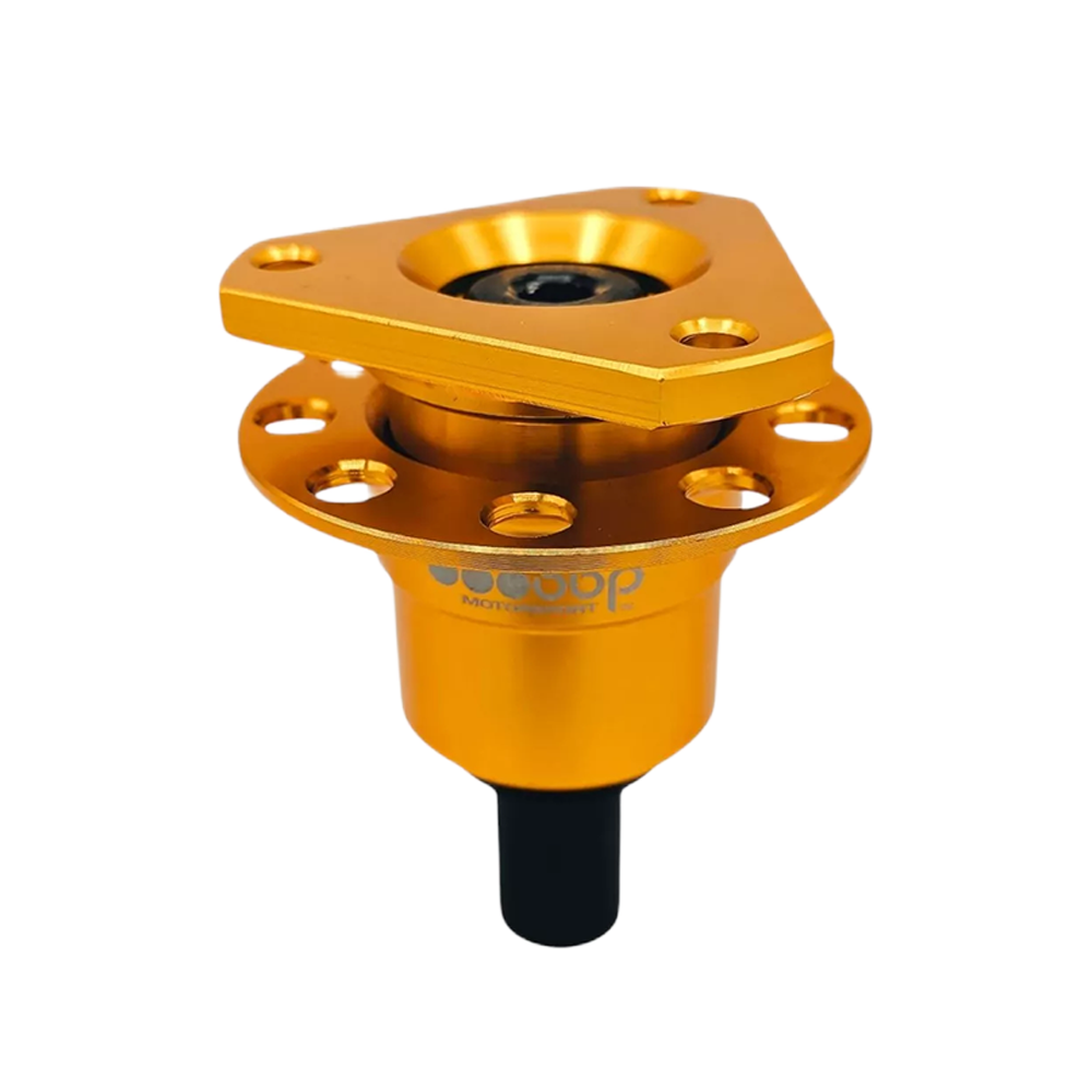 OBP Steering Wheel Quick Release Hub - 3 Hole Weld-on - Black - Gold