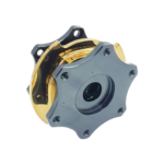 OBP Steering Wheel Quick Release Hub with D Lock System - Black - Gold 03