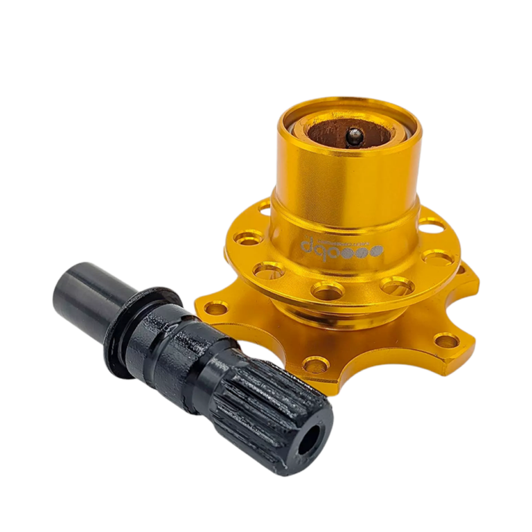 OBP Steering Wheel Quick Release Hub – 6 Hole Weld-on - Black - Gold 02