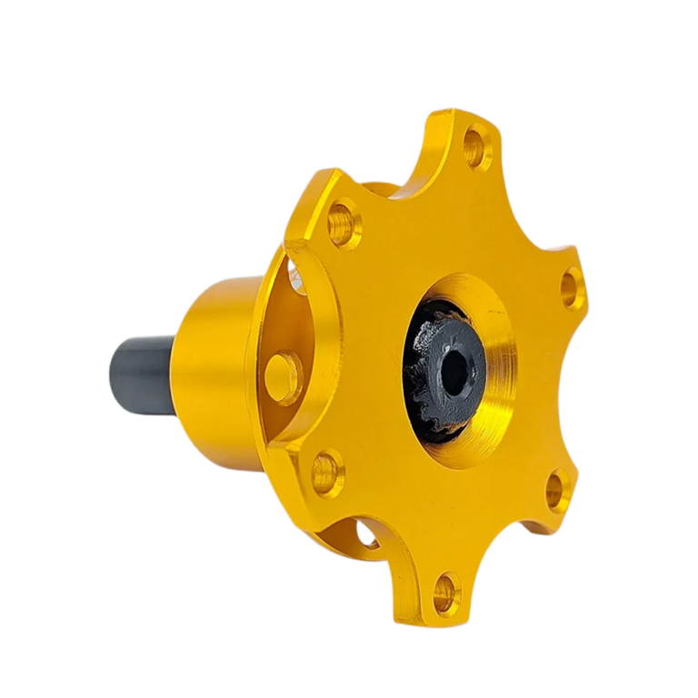 OBP Steering Wheel Quick Release Hub – 6 Hole Weld-on - Black - Gold
