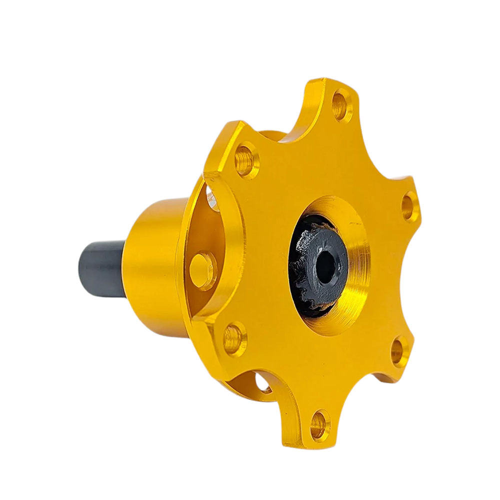 OBP Steering Wheel Quick Release Hub – 6 Hole Weld-on - Black - Gold
