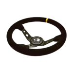 OBP Steering Wheel Suede Trimmed 90mm Dish - 350mm Diameter 02