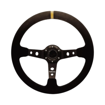 OBP Steering Wheel Suede Trimmed 90mm Dish - 350mm Diameter