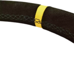 OBP Steering Wheel Suede Trimmed Flat Bottom - Black Suede 02