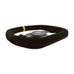 OBP Steering Wheel Suede Trimmed Flat Bottom - Black Suede 03