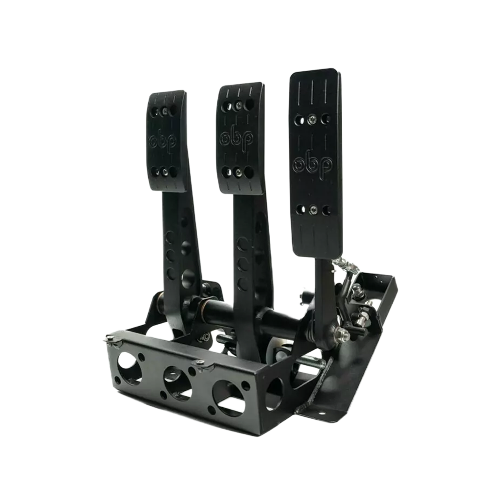OBP Track-Pro V2 Floor Mount Cockpit Fit 3 Pedal System - Black Pedal OBP0331-B
