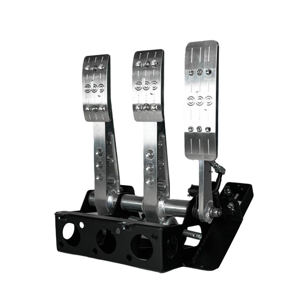OBP Track-Pro V2 Floor Mount Cockpit Fit 3 Pedal System - SilverOBP0331