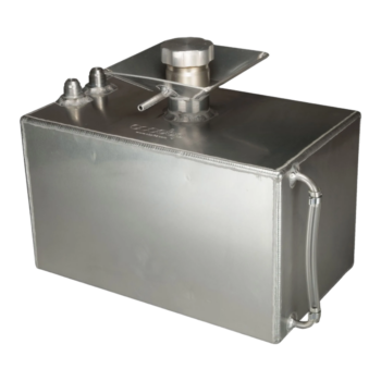 OBP Universal Aluminium Baffled Foam Filled Fuel Tank - JIC / AN Fittings with Splash Bowl