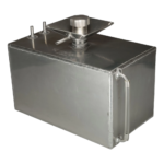 OBP Universal Aluminium Baffled Foam Filled Fuel Tank - Push On Fittings with Splash Bowl
