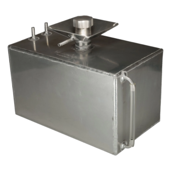 OBP Universal Aluminium Baffled Foam Filled Fuel Tank - Push On Fittings with Splash Bowl