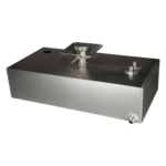 OBP Universal Aluminium Baffled Fuel Tank - JIC/AN Fittings with Splash Bowl and Sender Hole