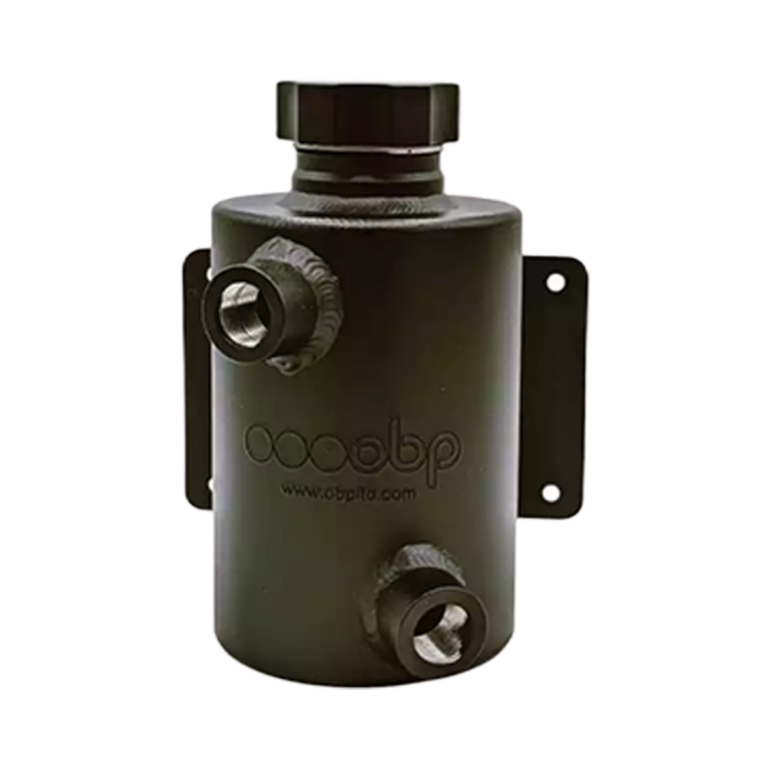 OBP Universal Fit 1 Litre Alloy Power Steering Tank - Screw Cap - Black - PS01DM