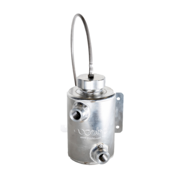OBP Universal Fit 1 Litre Alloy Power Steering Tank with Screw Cap - Breather Pipe - PS02 - Silver