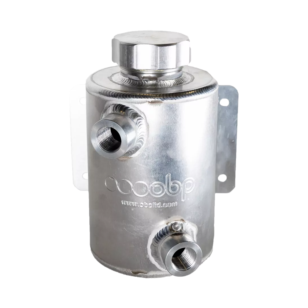 OBP Universal Fit 1 Litre Alloy Power Steering Tank with Screw Cap - PS01 - Silver
