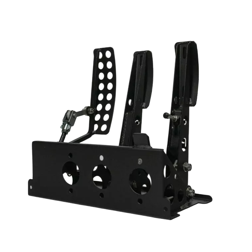 OBP Victory+ Floor Mounted Bulkhead Fit 3 Pedal System - OBPVIC01 Black 02